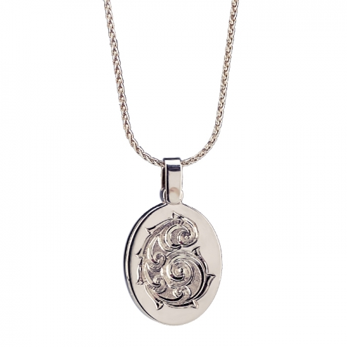 Slide Locket 1.25\ x 1\
Sterling Silver
Handmade and hand-engraved piece by artist Dennis Meade
Chain sold separately

As each piece is handmade, personalize this item. Contact us for pricing and availability.
