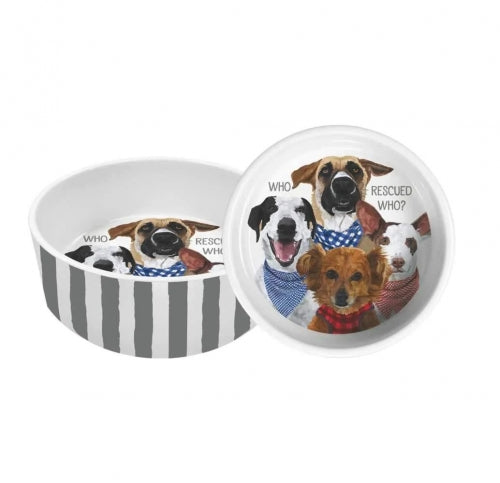 Who Rescued Who? Pet Bowl 8" | L.V. Harkness, Lexington, KY
