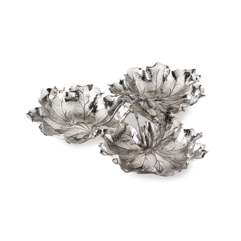 3 Geranium Leaves Small Centerpiece