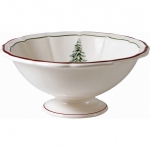 Filet Noel Open Vegetable Bowl Inspired from the Gien archives.

Made in Gien, France.

11 3/4 inches in diameter - 66 2/3 ounce capacity
Microwave safe when reheating foods. Dishwasher safe.
Made of earthenware.