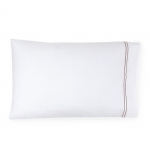 Grande Hotel White/Grey King Pillowcase, Pair Like the crisp, tailored sheeting that graces the finest hotels in the world, our best selling percale bedding is embroidered with double rows of satin stitch woven by our masters in Italy. Create your own five-star, hotel-quality sheet set with our Grande Hotel collection.