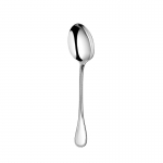 Perles 2 Stainless Steel Large Serving Spoon This stainless steel serving spoon in the Perles pattern is ideal for serving meat and vegetables. Serving utensils are sized to the collection�s platters so they do not fall into the food. The Louis XVI-style Perles pattern, which features a single delicate line of beading reminiscent of a classic pearl necklace, was introduced in 1876.
