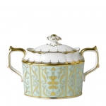 Darley Abbey Covered Sugar With two handles, this fine bone china Covered Sugar bowl in the classic Duesbury shape is an ideal addition to complete your tea set. But, it can also be used to hide away trinkets if given as a gift. Capturing the regency style of restrained simplicity, the Darley Abbey collection is inspired by the 18th Century and uses delicate lines and intricate curves to entertain any occasion but especially for afternoon tea. 