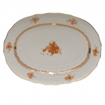 Chinese Bouquet Rust Oval Platter 15\ 15\ Length; 11.5\ Width


