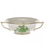 Chinese Bouquet Green Cream Soup Cup 