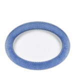 Blue Lace Oval Platter 15\ 15\ Length