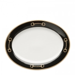 Cheval Black Large Oval Platter 14.25\ Length