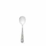 Repousse Sterling Sugar Spoon  Essential for adding sweeteners to coffee and tea.

Sure to become the conversation piece at any dining occasion, this ornate pattern is embellished with an abundance of floral motifs along the entire stem and handle. Named after the art of repoussé - the process of embossing metal from the back by hammering - this luxurious design was first crafted in 1828 and continues to endure as a popular collectible. It adds a distinctive touch to traditional and formal settings, or can lend a surprising pop of texture to a simple modern table. Polish your sterling silver once or twice a year, whether or not it has been used regularly.

Hand wash and dry immediately with a chamois or soft cotton cloth to avoid spotting. 