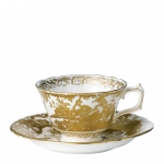 Gold Aves Tea Cup Saucer 
