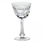 Lady Hamilton Red Wine Glass The Lady Hamilton pattern is an example of the \papal\ cut so called because it is a derivative of the Pope pattern and its defining panel cuts. The Pope pattern was commissioned by Pope Pius XI in 1923 while its offspring Lady Hamilton was first produced in 1934. Lady Hamilton has become one of Moser\'s superlative patterns and continues to be very popular to this day.