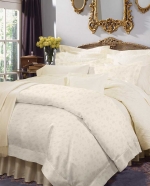 Giza 45 Jacquard Ivory Queen Fitted Sheet