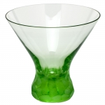 Pebbles Ocean Green Stemless Martini Glass 8.5 Ounces