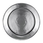 Pewter Stoneware Charger Plate  Please call store for delivery timing. 