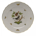 Rothschild Bird Service Plate, Motif #4 Many connoisseurs consider this pattern, first created in 1850 for the Rothschild family of Europe, to be the epitome of hand painting on porcelain. Twelve different motifs portray a 19th century tale about Baroness Rothschild, who lost her pearl necklace in the garden of her Vienna residence. Several days later it was found by her gardener, who saw birds playing with it in a tree.