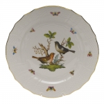 Rothschild Bird Service Plate, Motif #5 Many connoisseurs consider this pattern, first created in 1850 for the Rothschild family of Europe, to be the epitome of hand painting on porcelain. Twelve different motifs portray a 19th century tale about Baroness Rothschild, who lost her pearl necklace in the garden of her Vienna residence. Several days later it was found by her gardener, who saw birds playing with it in a tree.
