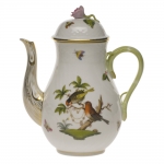 Rothschild Bird Coffee Pot with Rose  8.5\ Height
36 Ounces

