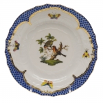 Rothschild Bird Blue Border Bread and Butter Plate, Motif #10 