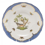 Rothschild Bird Blue Border Dessert Plate, Motif #2 