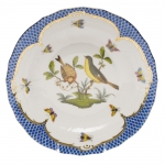 Rothschild Bird Blue Border Dessert Plate, Motif #7 