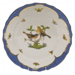 Rothschild Bird Blue Border Dinner Plate, Motif #9 