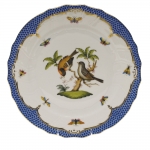 Rothschild Bird Blue Border Dinner Plate, Motif #12 
