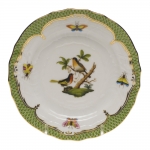 Rothschild Bird Green Border Bread and Butter Plate - Motif #8 