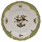 Rothschild Bird Green Border Bread and Butter Plate - Motif #9 