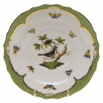 Rothschild Bird Green Border Salad Plate, Motif #1 