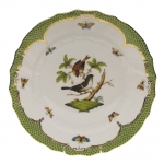 Rothschild Bird Green Border Dinner Plate - Motif #4 