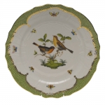 Rothschild Bird Green Border Service Plate - Motif #9 