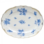 Fortuna Blue Oval Platter 17\ 17\ Length x 12.5\ Width