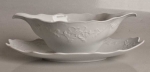Simply Anna White Gravy Boat and Tray 14 Ounce



