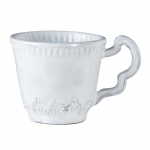 Incanto White Leaf Mug The Incanto White Leaf Mug is inspired by Italian nature; mix and match it with other Incanto designs for your own unique setting. 

Dishwasher safe - We recommend using a non-citrus, non-abrasive detergent on the air dry cycle and not overloading the dishwasher. Hand washing is recommended for oversized items.

Microwave safe - The temperature of handmade, natural clay items may vary after microwave use. We recommend allowing items to cool before taking them out of the microwave or using an oven mitt.

Freezer safe - Items can withstand freezing temperatures, but please allow them to return to room temperature before putting them into the oven.