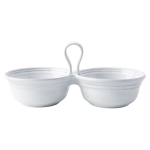 Bilbao White Truffle 2 Bowl Server 9\ Length x 4.5\ Width x 2\ Height
12 Ounces

Made of Ceramic Stoneware
Made in Portugal

Care & Use:

Oven, Microwave, Dishwasher, and Freezer Safe
