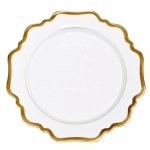 Antique White with Gold Dessert Plate 