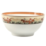 Steeplechase Serving Bowl This charming set is an exclusive from L.V. Harkness, taken from antique prints found in a favorite print shop in Paris.  The perfect pattern for casual entertaining, equestrian enthusiast or not!