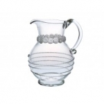 Amalia Round Pitcher 9 1/2\ 9.5\ Height
2.5 Quart

Dishwasher safe, Warm gentle cycle. Hand washing is recommended for large or highly decorated pieces.
Not suitable for hot contents, freezer or microwave use.