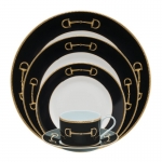 Cheval Black Five Piece Place Setting Dinner Plate: 10.6\ Diameter
Salad Plate: 8\ Diameter
Bread and Butter Plate: 6.5\ Diameter
Tea Cup and Saucer: 8 Ounces

Also available in brown (120629)