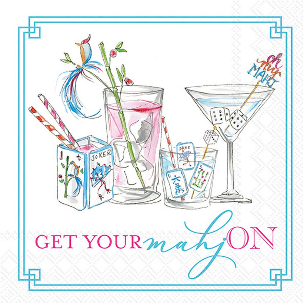Mahjong Drinks Cocktail Napkins - 20ct