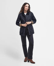 Beadnell Waxed Jacket - Navy - 10