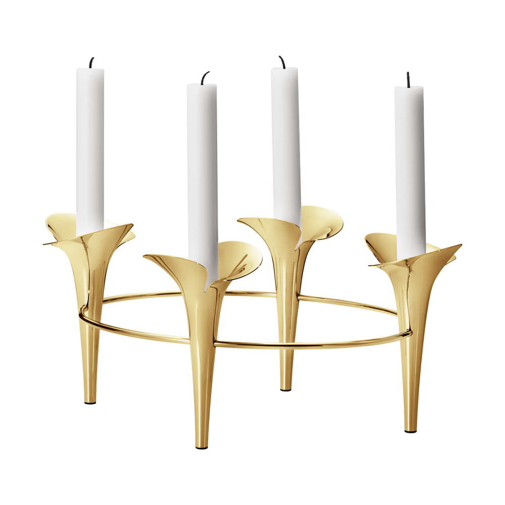 Bloom Taper Candleholder - Gold