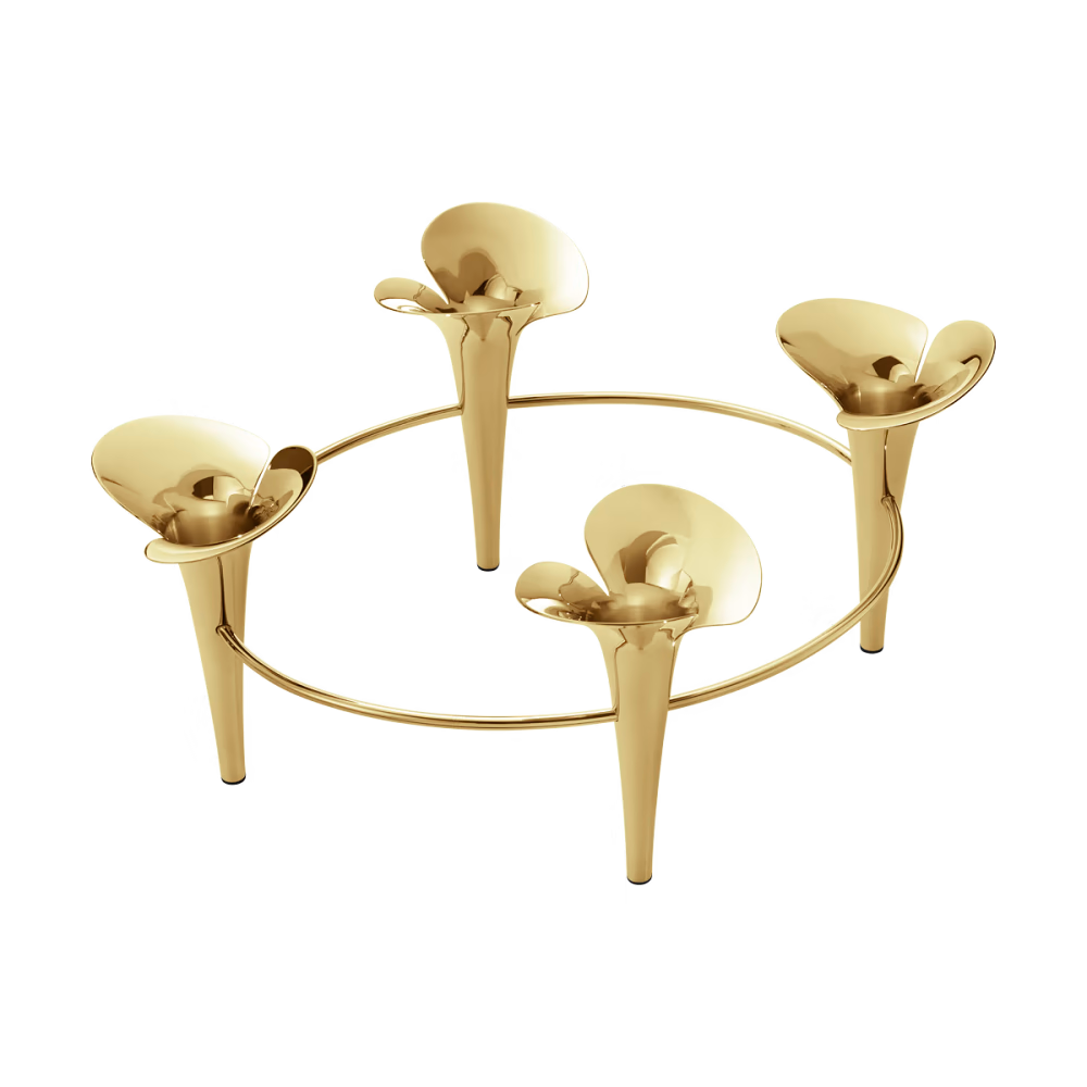 Bloom Taper Candleholder - Gold