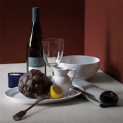 White Fluted Half Lace Dish, 28cm