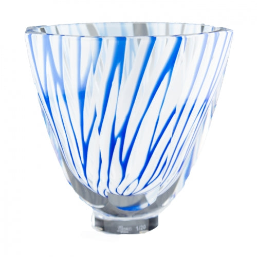 Blue and White Swirl Vase