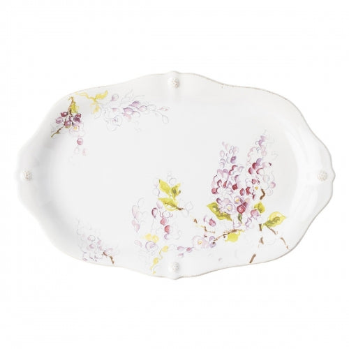 Floral Sketch Wisteria Oval Platter 16"