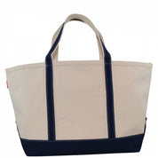 Large Navy Boat Tote