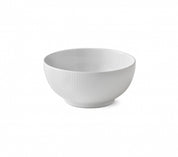 White Fluted Bowl 7"