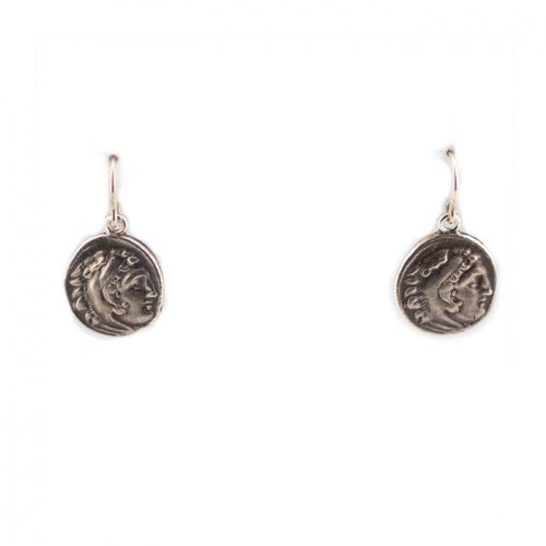 Alexander/Zeus Replica Coin Earrings