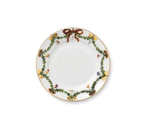 Star Fluted Christmas Dessert Plate