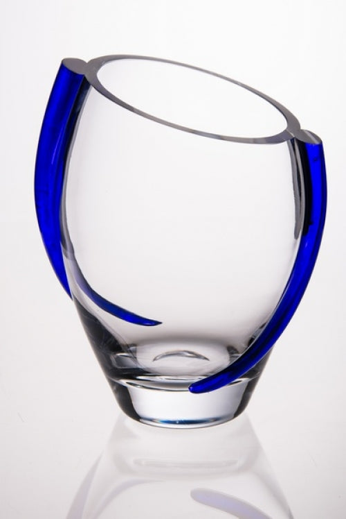 LVH Cobalt Swirl Vase 9 1/4"